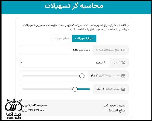 جدول طرح ماهان بانک دی